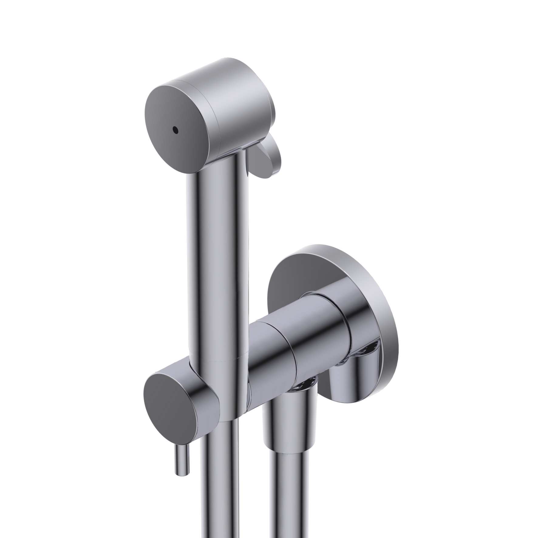 72J018 Ручной душ для унитаза с гибким шлангом 800 мм и патрубком для воды с подставкой для ручного душа и регулятором потока Ritmonio Toilet Accessories 