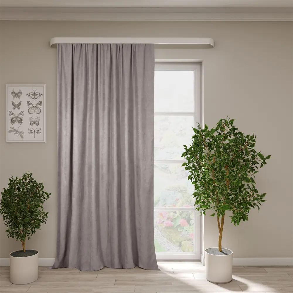 Штора на ленте Дэмус 200x280 см цвет коричневый 89424845 STLM-2127981 Santreyd  - Вид №7