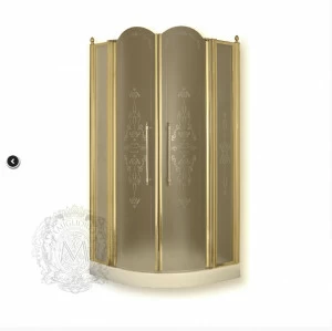 Душевой уголок MIGLIORE Diadema, 90 х 90 х 185 см, стекло прозрачное с декором