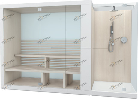 750813002011000 Inipi Сауна Inipi Ama, отдельно стоящая
Исполнение: американский орех (нат.шпон) Белый глянцевый декор Duravit 