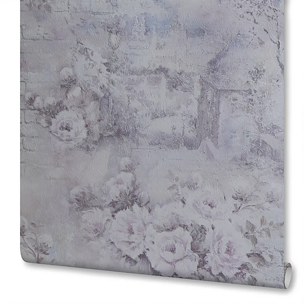 Московская обойная фабрика Азалия - серые бумажные обои с перламутровым рельефом 81951658