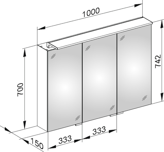 13604171302 Зеркальный шкаф KEUCO Royal L1 - Вид №3