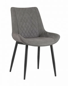 Стул со спинкой серый из экокожи "Невада" STOOL GROUP ДИЗАЙНЕРСКИЕ, ИНТЕРЬЕРНЫЕ 00-3946290 Серый