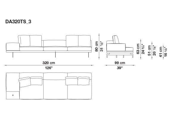 3-местный тканевый диван B&B Italia док ARCH-00033457 - Вид №166