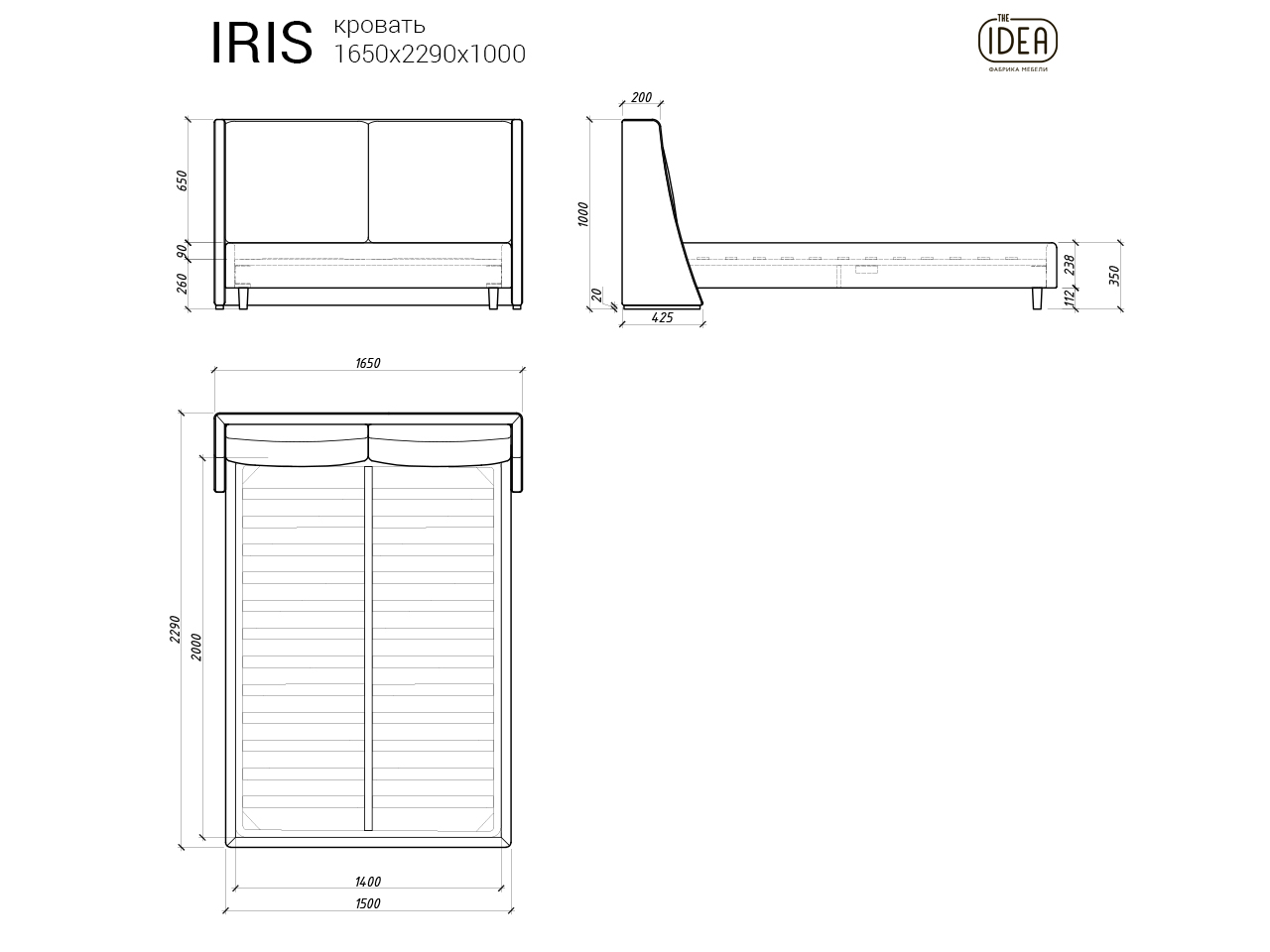 кровать IRIS 214 The IDEA кровать IRIS 214  - Вид №10