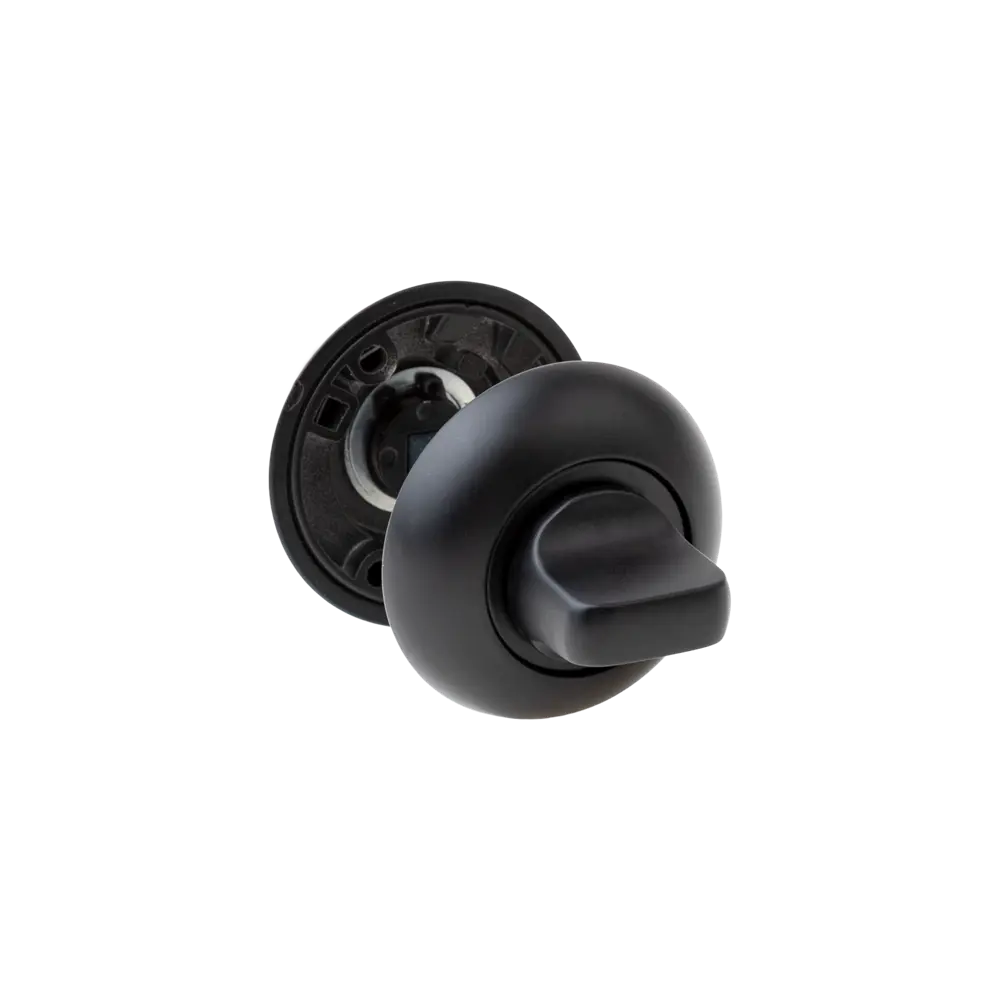 Завертка дверная круглая Armex WC-1403 алюминий цвет черный STLM-2188708