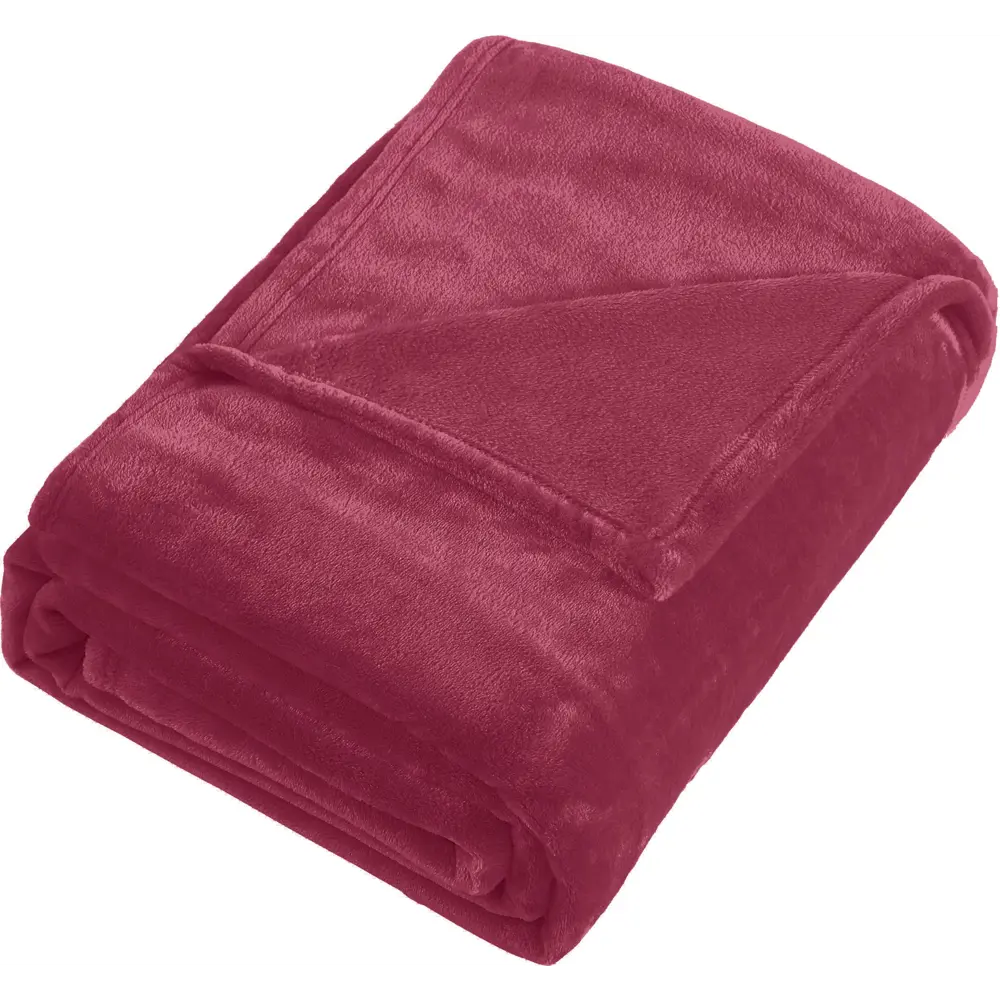Santreyd Flandria — уютный плед из микрофибры бордового цвета 200×220 см 89380496 STLM-1522428