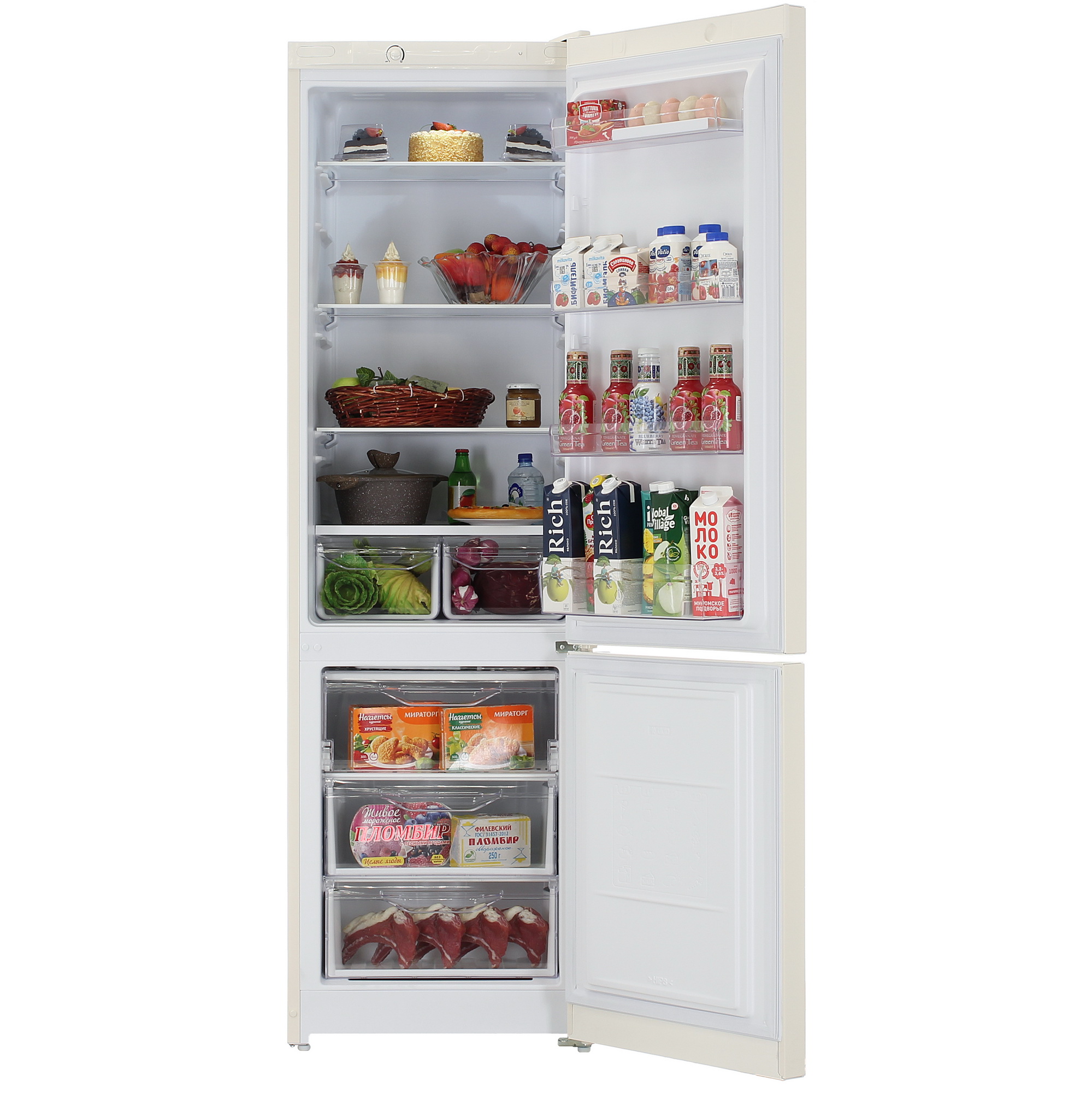 9244186 Холодильник с морозильником   Indesit DS 3200 E бежевый STDN-0105025 - Вид №5