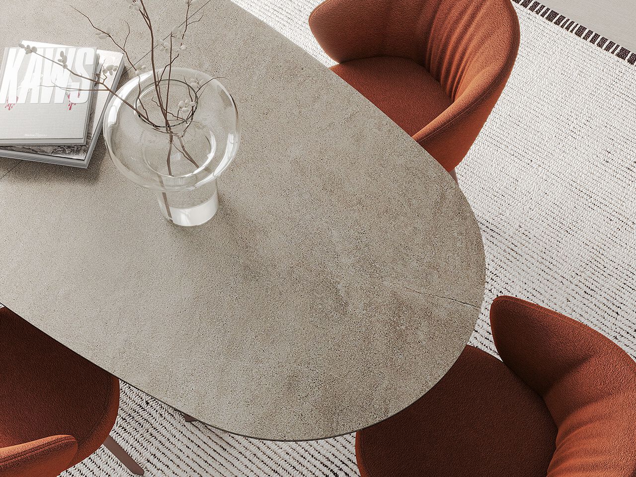 Тканевый стул с подлокотниками MOBLIBERICA GAVI ARCH-00120080 - Вид №5