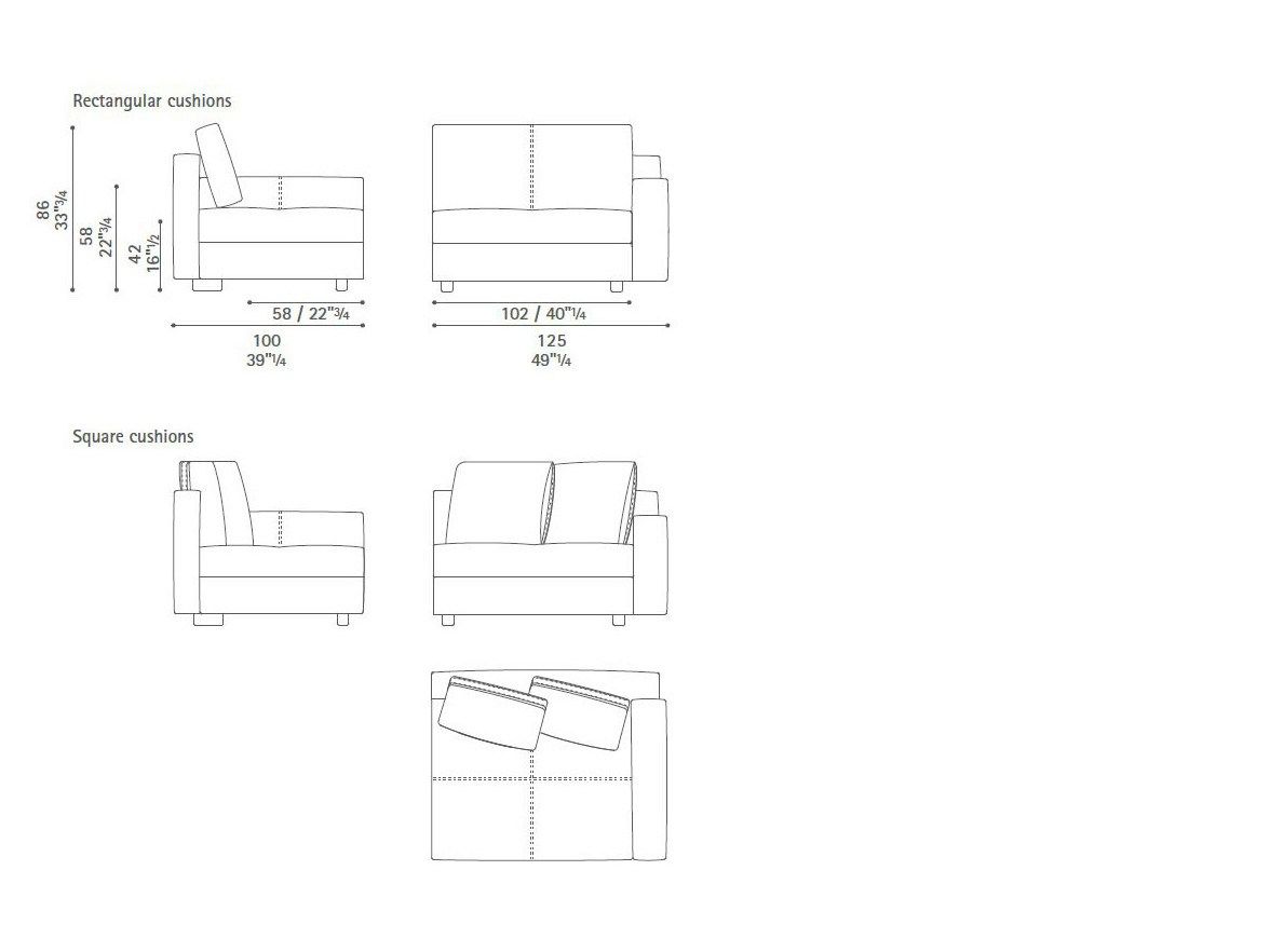 Кожаный модульный угловой диван Poltrona Frau коллекция - диваны и кресла ARCH-00060847 - Вид №21