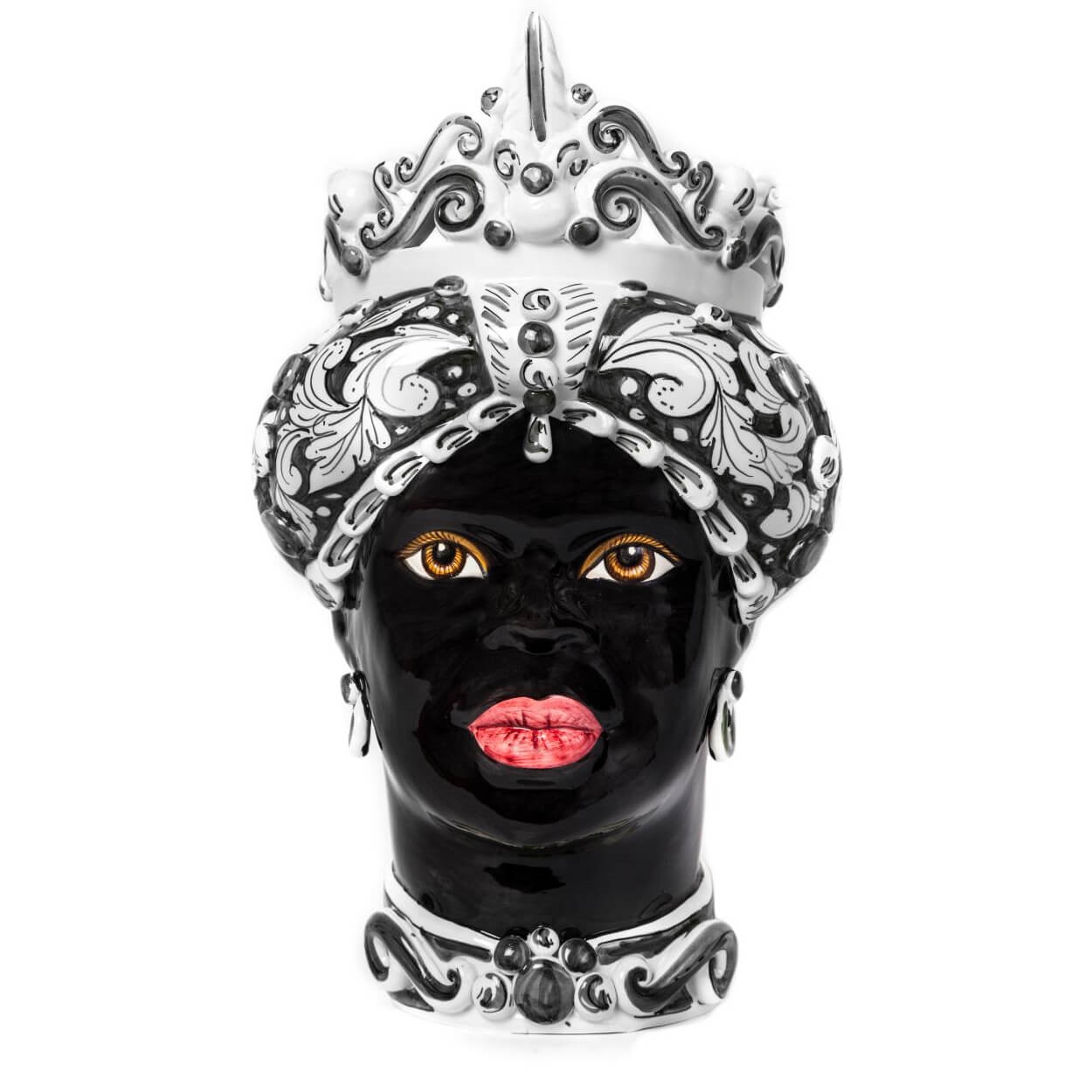 200656-BR ABHIKA ВАЗА MORO LADY MEDIUM BLACK/RED  - Вид №1