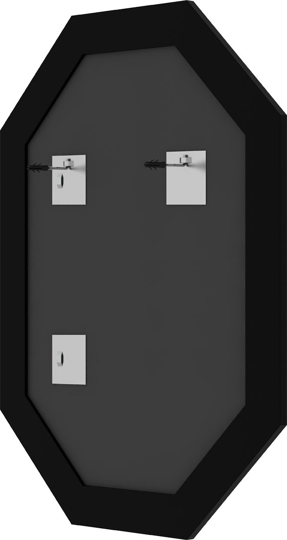 BY 7075 Зеркало в багетной раме - орех 65 mm EVOFORM Octagon - Вид №1