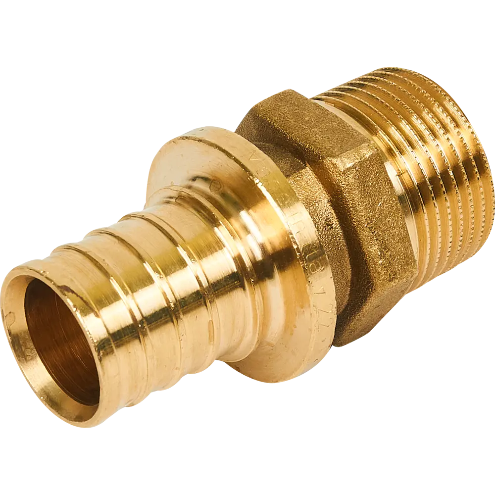 Переходник латунный STOUT 1"×32 мм с наружной резьбой для трубопроводов 82197783 STLM-0803104