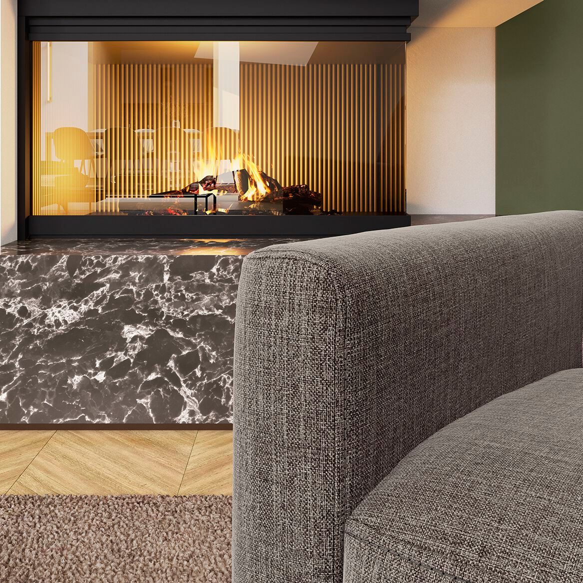 Тканевое кресло с подлокотниками Febal Casa ELLIOT ARCH-00104404 - Вид №1