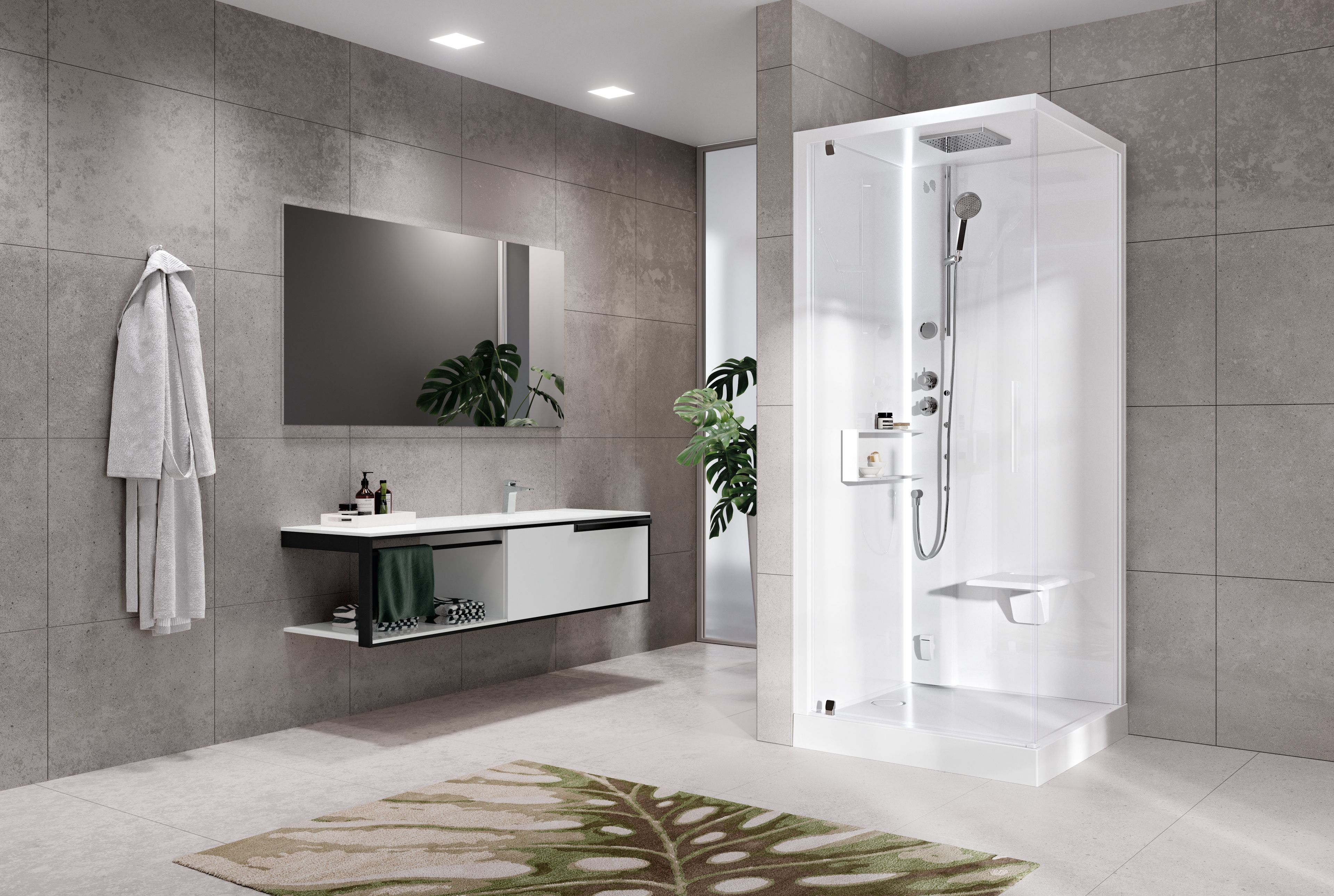 Угловая многофункциональная душевая кабина Novellini Glax 2 2.0 ARCH-00019687 - Вид №1