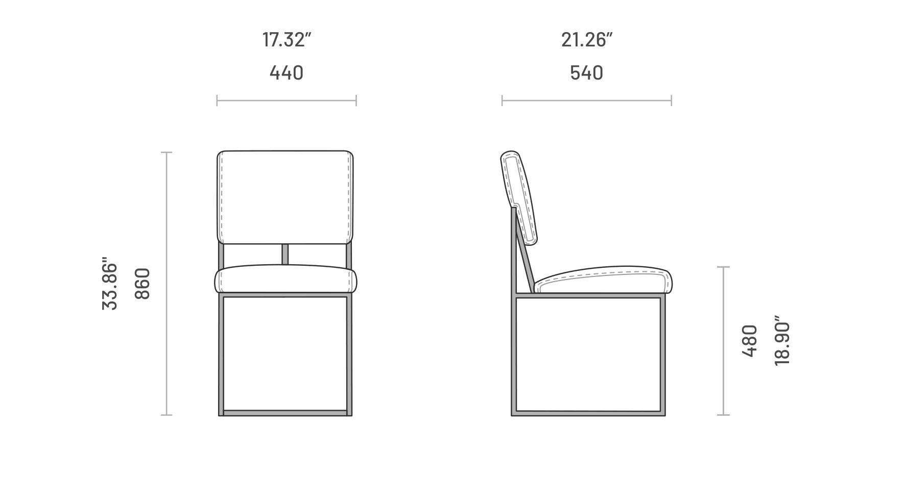 Металлический стул с открытой спинкой Domkapa Gram ARCH-00098887 - Вид №5