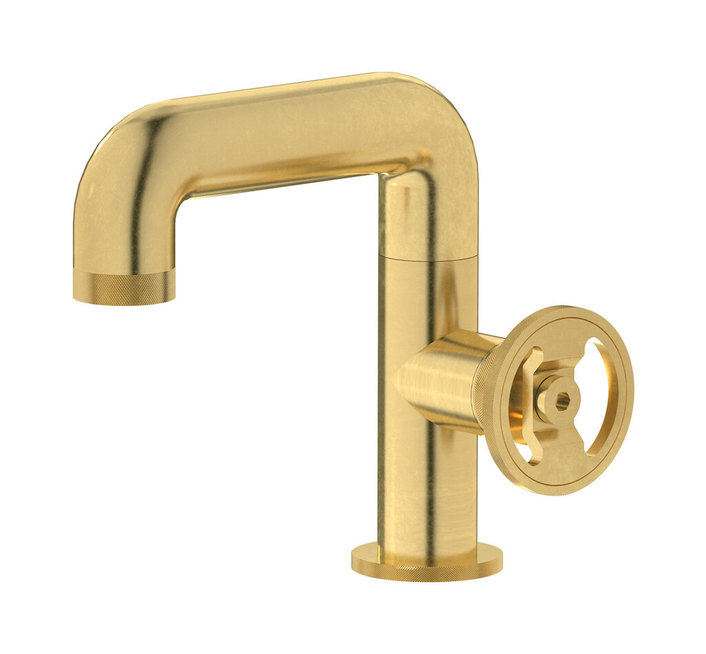 Смеситель для раковины на 1 отверстие в комплекте с донным клапаном WE ARE IB b1200on Natural Brass Bold