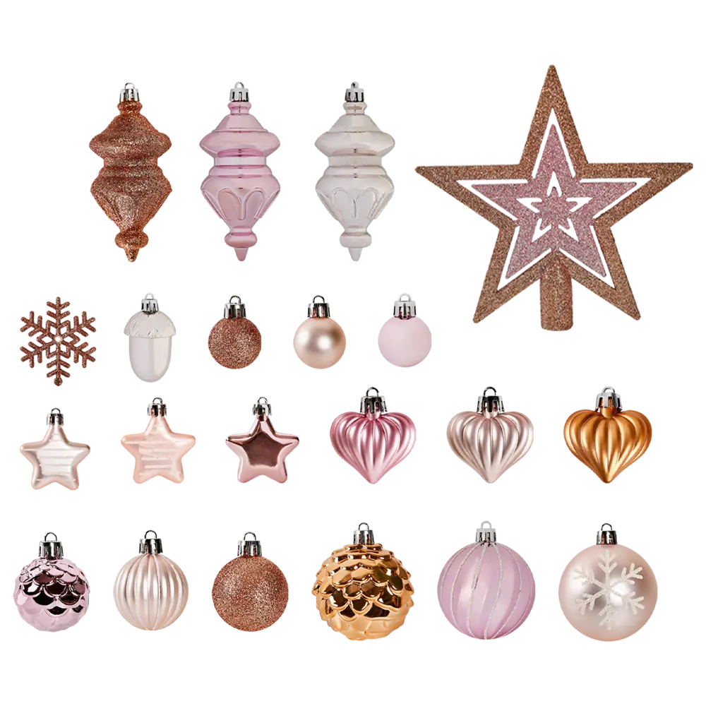 87038494 Набор елочных украшений цвет розовый 29 см 70 шт. STLM-1370976 Santreyd  - Вид №1