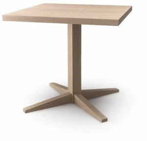 ALKI Стол из дуба квадратный с основанием 4 звезды Kuskoa