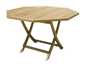 Деревянный восьмиугольный складной садовый стол