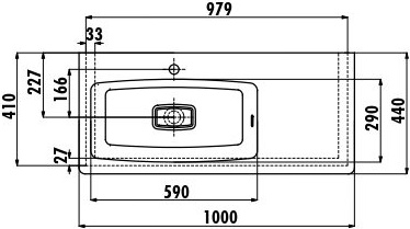 MY085-00CB00E-0000 Раковина MY085 мебельная (85см) Creavit  - Вид №1