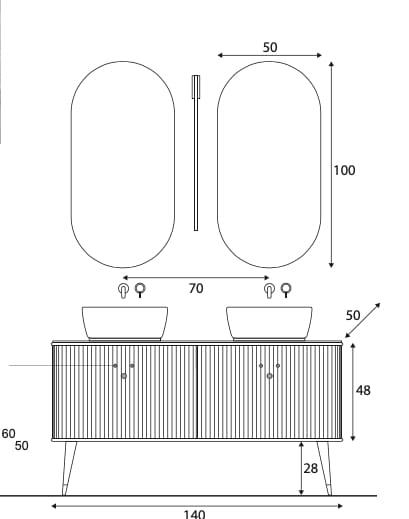 Напольный умывальник с дверцами Gaia Mobili Contemporary ARCH-00151882 - Вид №7