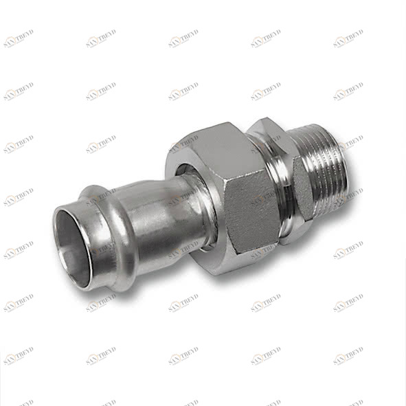 69333GMVA281 SANHA 9333GMVA пресс-фит. нерж.сталь, резьб.соед.НР,плоск.упл. 28x1 мм 