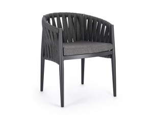 Веревочный садовый стул со встроенной подушкой