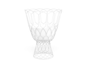 Стальной высокий садовый горшок