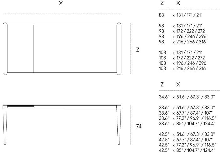 Casamania & Horm Раздвижной прямоугольный стол из феникса и металла sun-id-1492721 - Вид №10