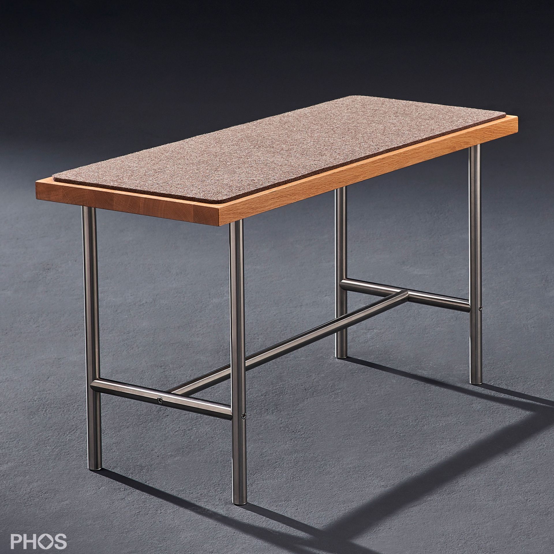 SiB1000-Eiche Скамья с сиденьем из массива дуба, ширина 115 см. PHOS  - Вид №1