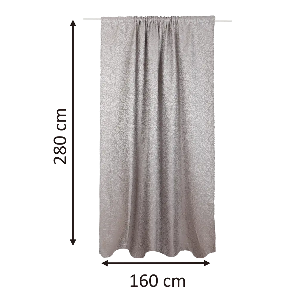 Штора на ленте Inspire Leben 160x280 см цвет серый 83562102 STLM-2207853  - Вид №2