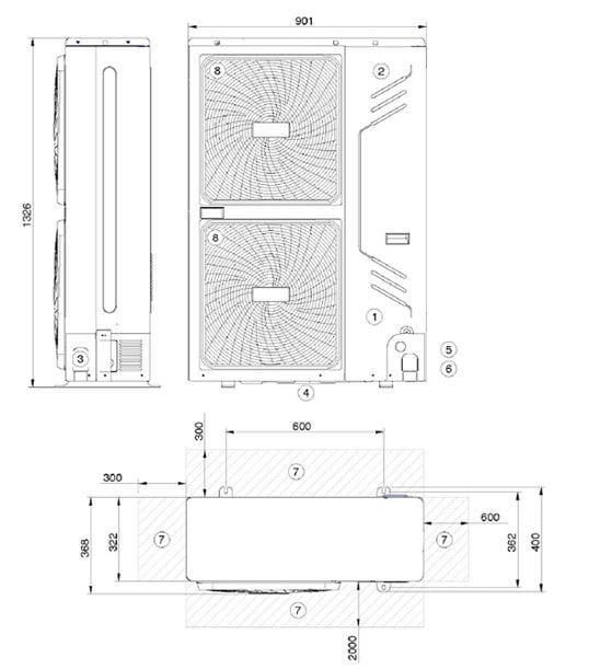 Инверторный тепловой насос со встроенным накопителем Rossato S.p.A воздушный инвертор ARCH-00069437 - Вид №4