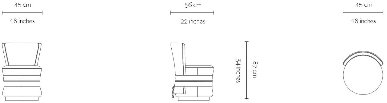 MORADA Мягкое кресло из кожи и ткани Fascetta Fascetta dc - Вид №3