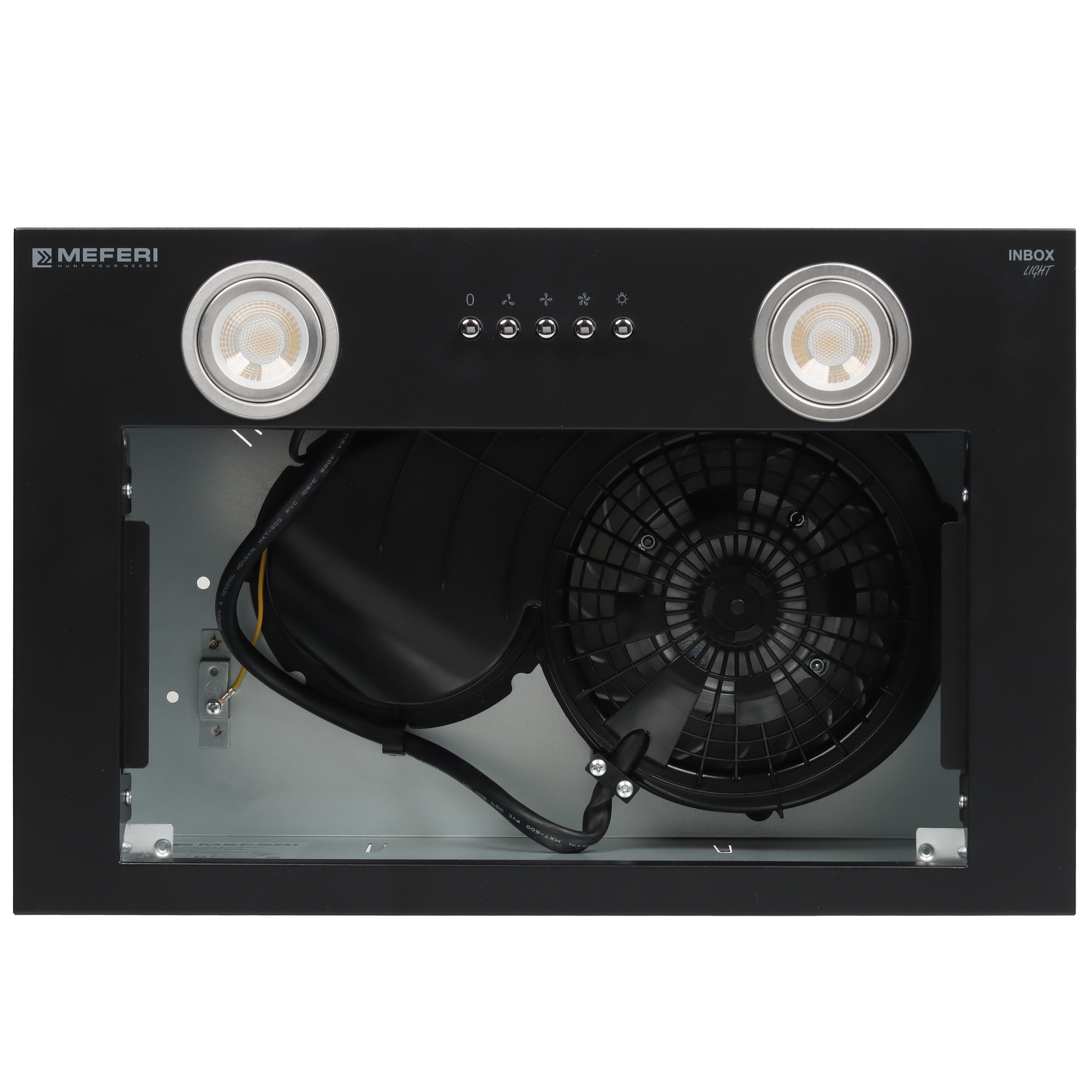 9168714 Вытяжка полновстраиваемая Meferi INBOX45BK LIGHT черный STDN-0074612 - Вид №6