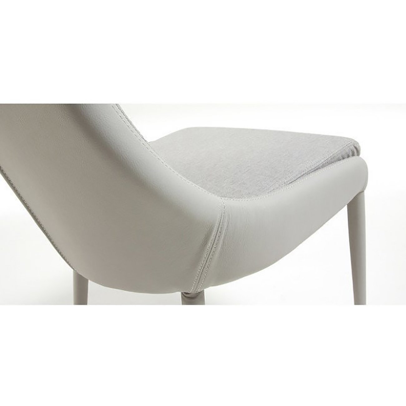 Стул Dant (светло-серый, Pu + ткань) от La Forma LA FORMA  148144 Серый  - Вид №1