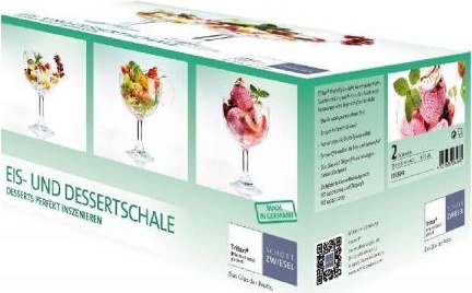 10602935 Schott Zwiesel Набор креманок для мороженого Schott Zwiesel "Элеганс" 630мл, 2шт, п/к Стекло