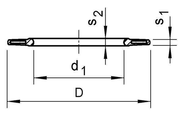 SANIT 188060517 Прокладка, фланец втулки, со стальным сердечником  - Вид №1