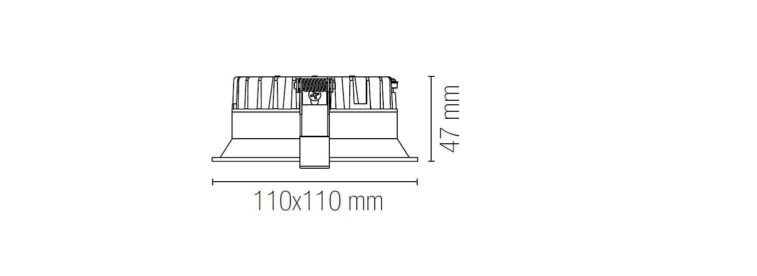 Литой алюминиевый утопленный квадратный прожектор Fan Europe Lighting INTEC ARCH-00090963 - Вид №3