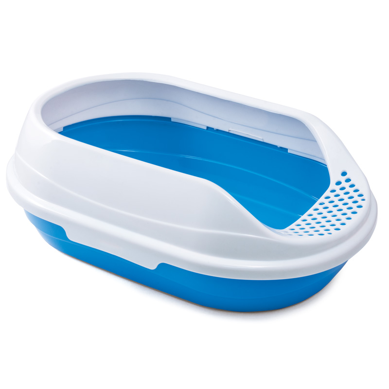 ПР0047585 Туалет для кошек овальный с бортом, 43х30х15см TRIOL  - Вид №3