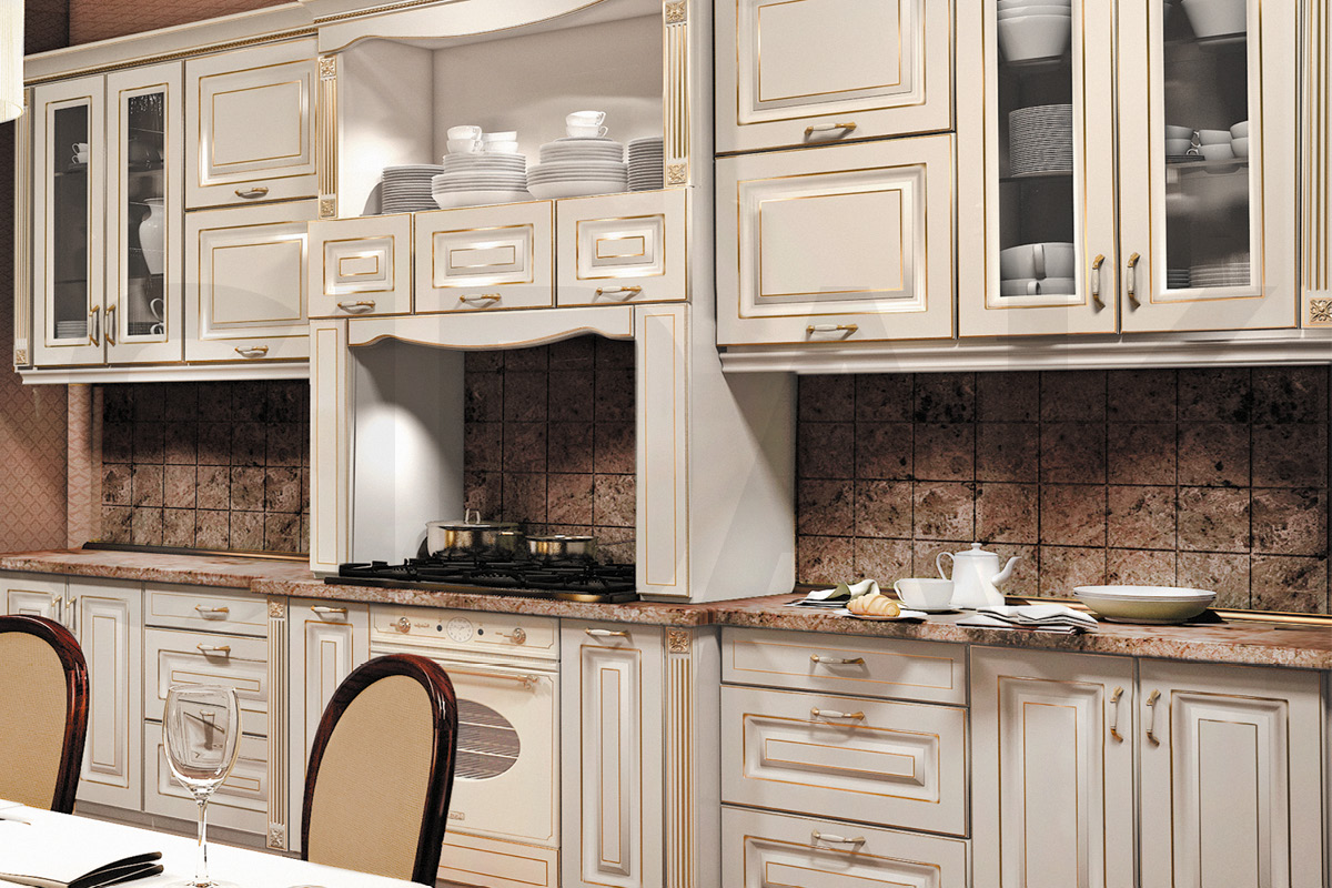 Фасады для кухни Патина Фрезеровка «Монбельяр» Доломит №278 SIDAK SIST1965-226 - Вид №1