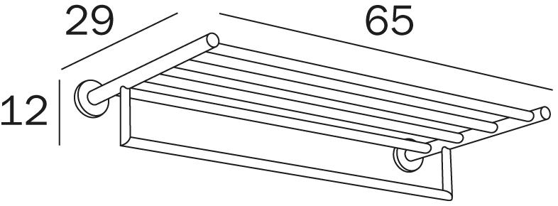 INDA® Полка для ванной из металла Gealuna A10680 - Вид №2