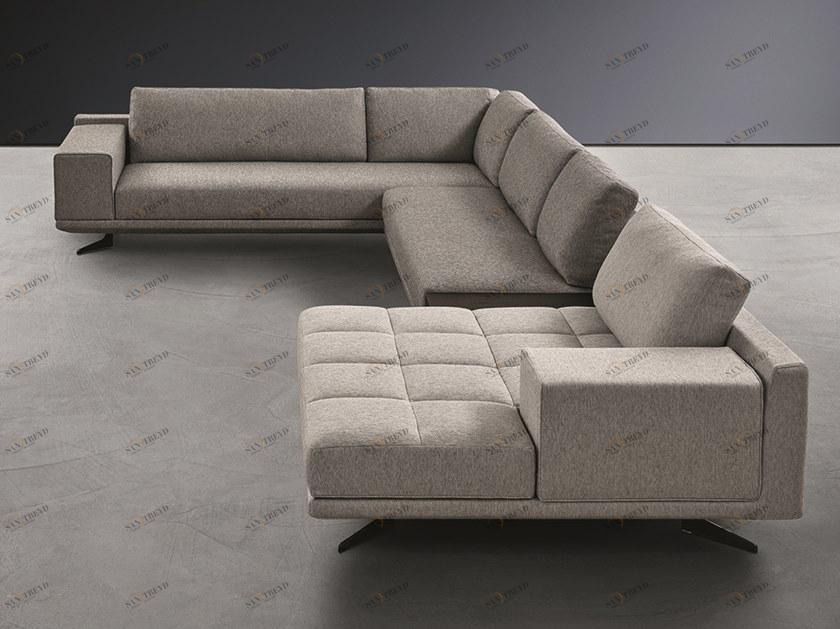 Bodema Модульный угловой диван из ткани с шезлонгом Blake sun-id-1394777