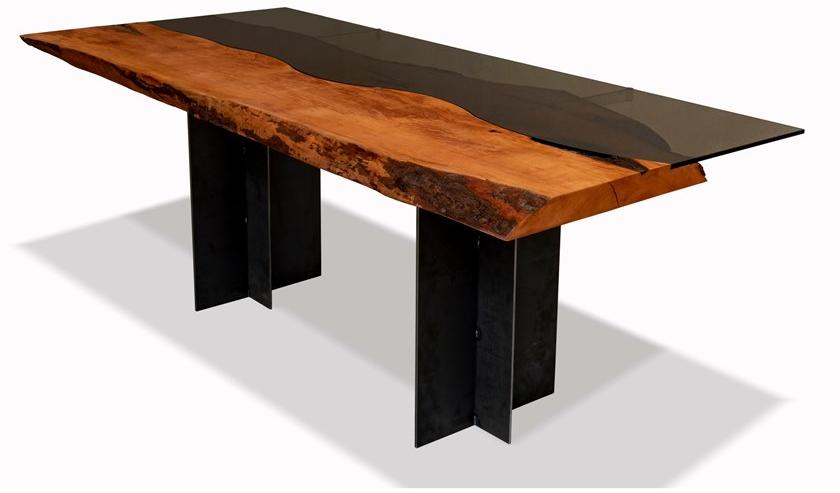 Tabula Прямоугольный стол из дерева груши и стекла Tabula rarità sun-id-1459712 - Вид №1