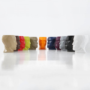 070227 Табурет матовый красный Vondom Adan