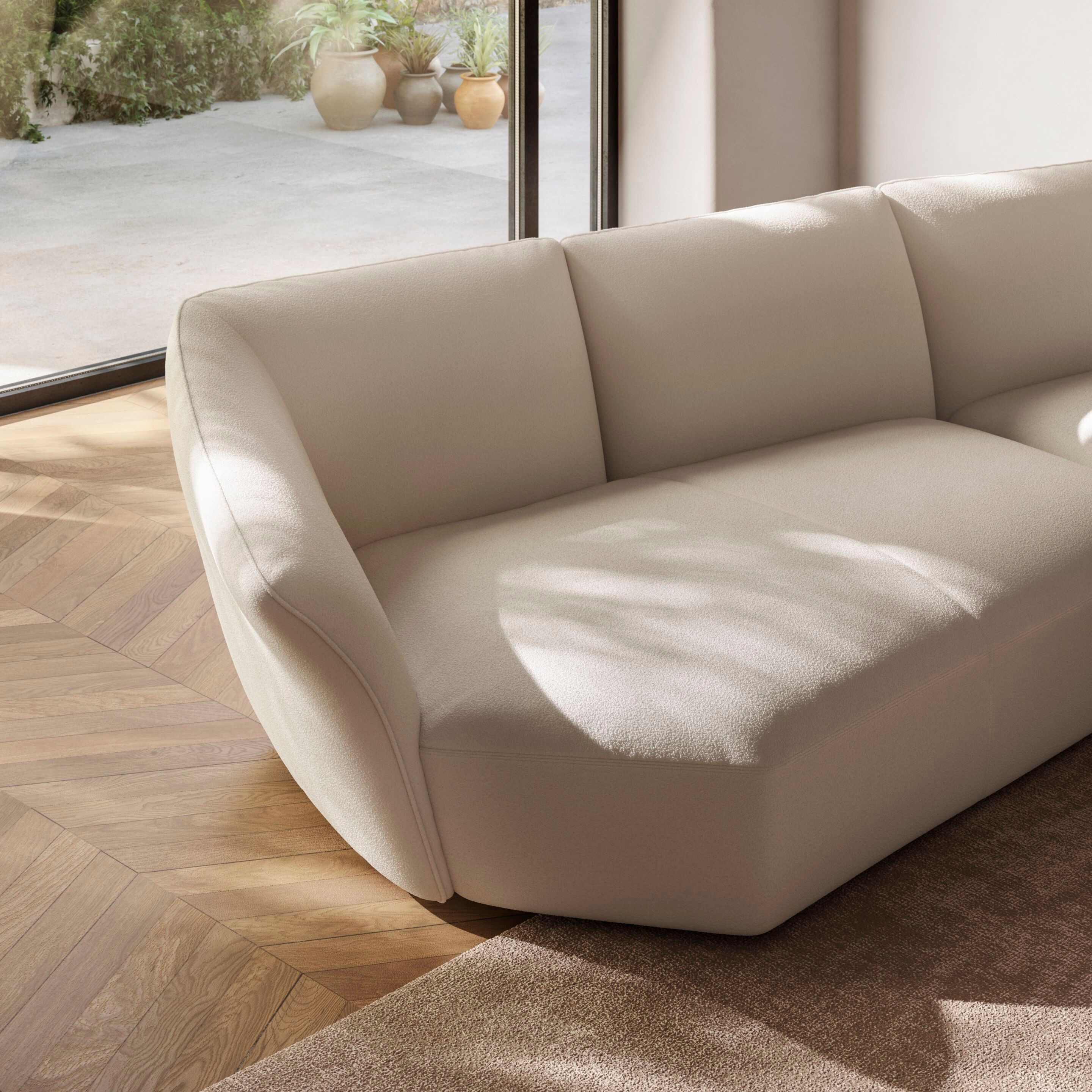 Модульный угловой диван из ткани Natuzzi Italia TIMELESS ARCH-00036647 - Вид №15