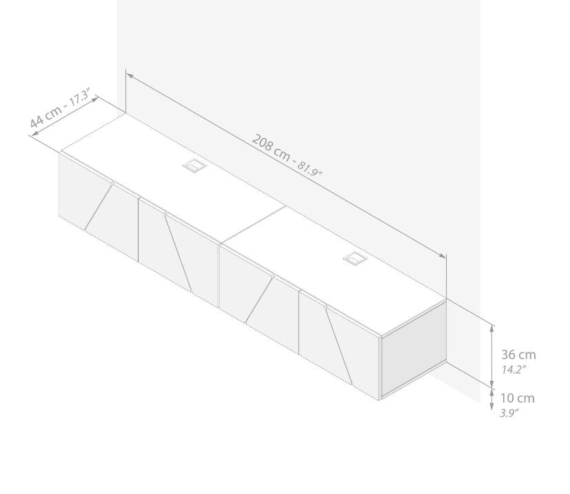 Модульная стена установила оборудованную стену в меламинированном Mobili Fiver EMMA ARCH-00091039 - Вид №71