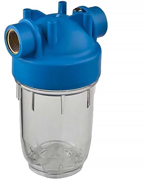 Корпус прозрачный 5" SL резьба 1/2" для холодной воды АКВА ПРО, 424 Santreyd 