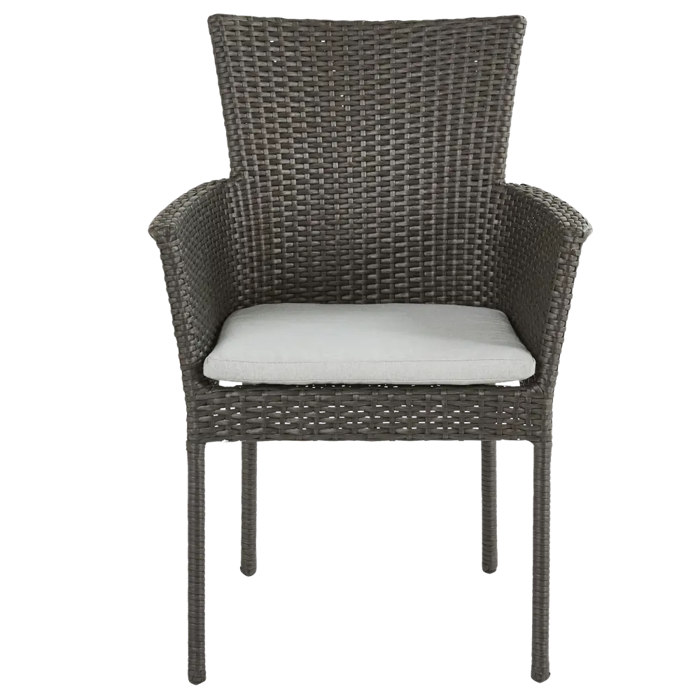 Кресло садовое Naterial Noa Fix 61.5x86x61.5 см искусственный ротанг серый/чёрный STLM-2023676 - Вид №2