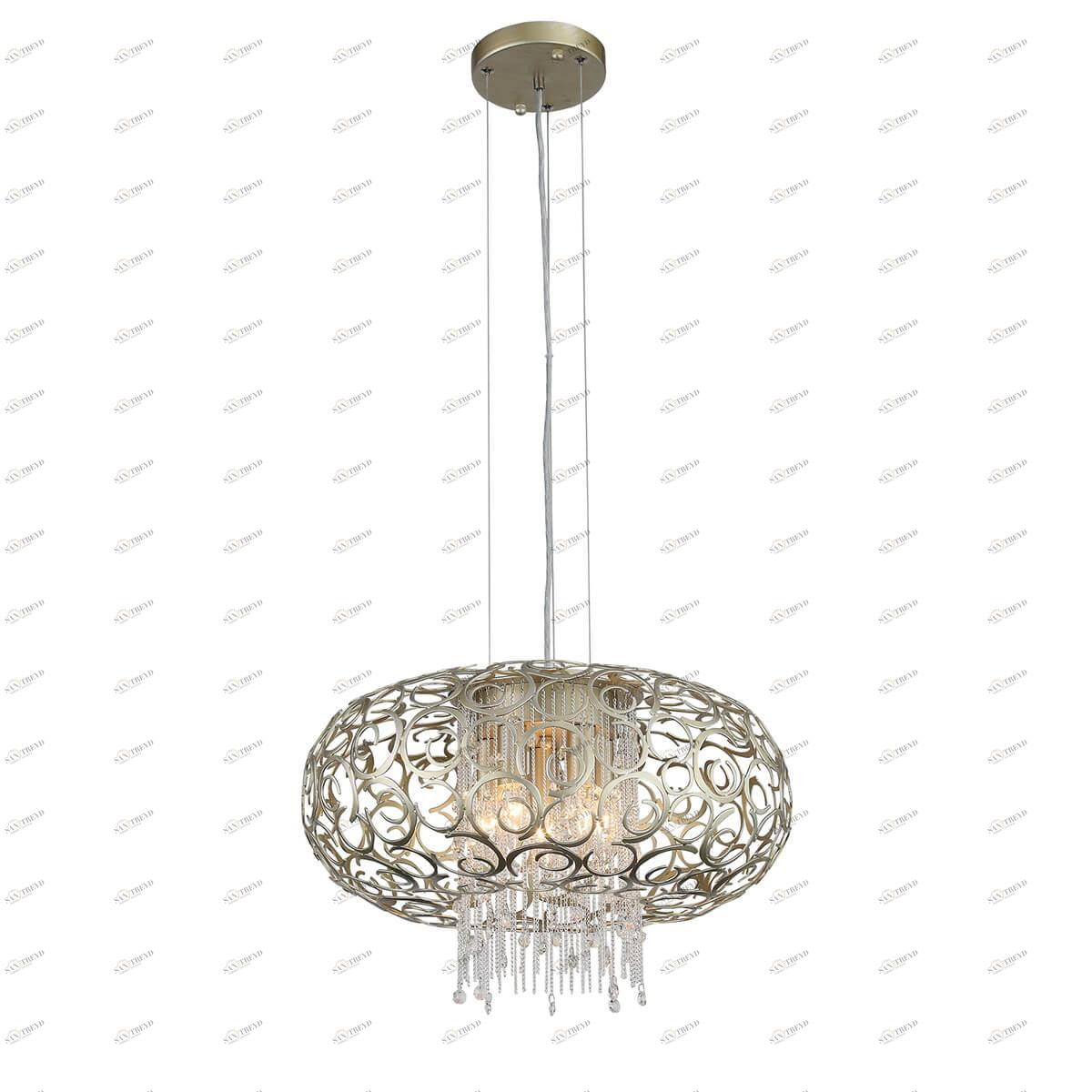 Люстра хрустальная подвесная бежевая ST Luce Dolcima SL1101.203.05 ST LUCE ДИЗАЙНЕРСКИЕ, DOLCIMA 00-3834389 Бежевый;прозрачный 